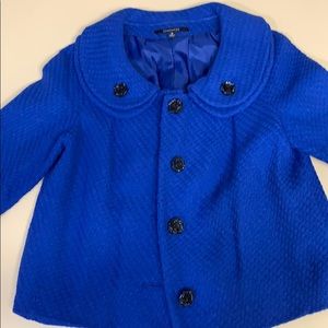 Blue Jackie O era coat